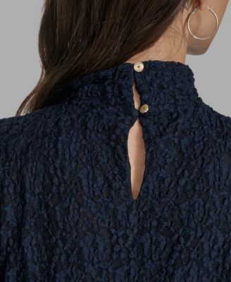 Women's Short Sleeve Lace Ruffle Top