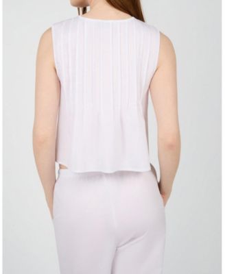 Women's Tie Front Flare Top