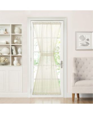GoodGram Sheer Elegance Voile Door Panel, 60 By 72-inch, Beige - 52 in. W x 72 in. L