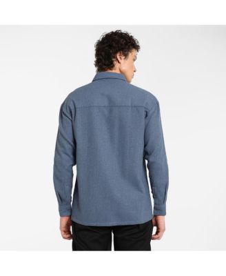 Men's Lapis Blue Waffle-Knit Shirt