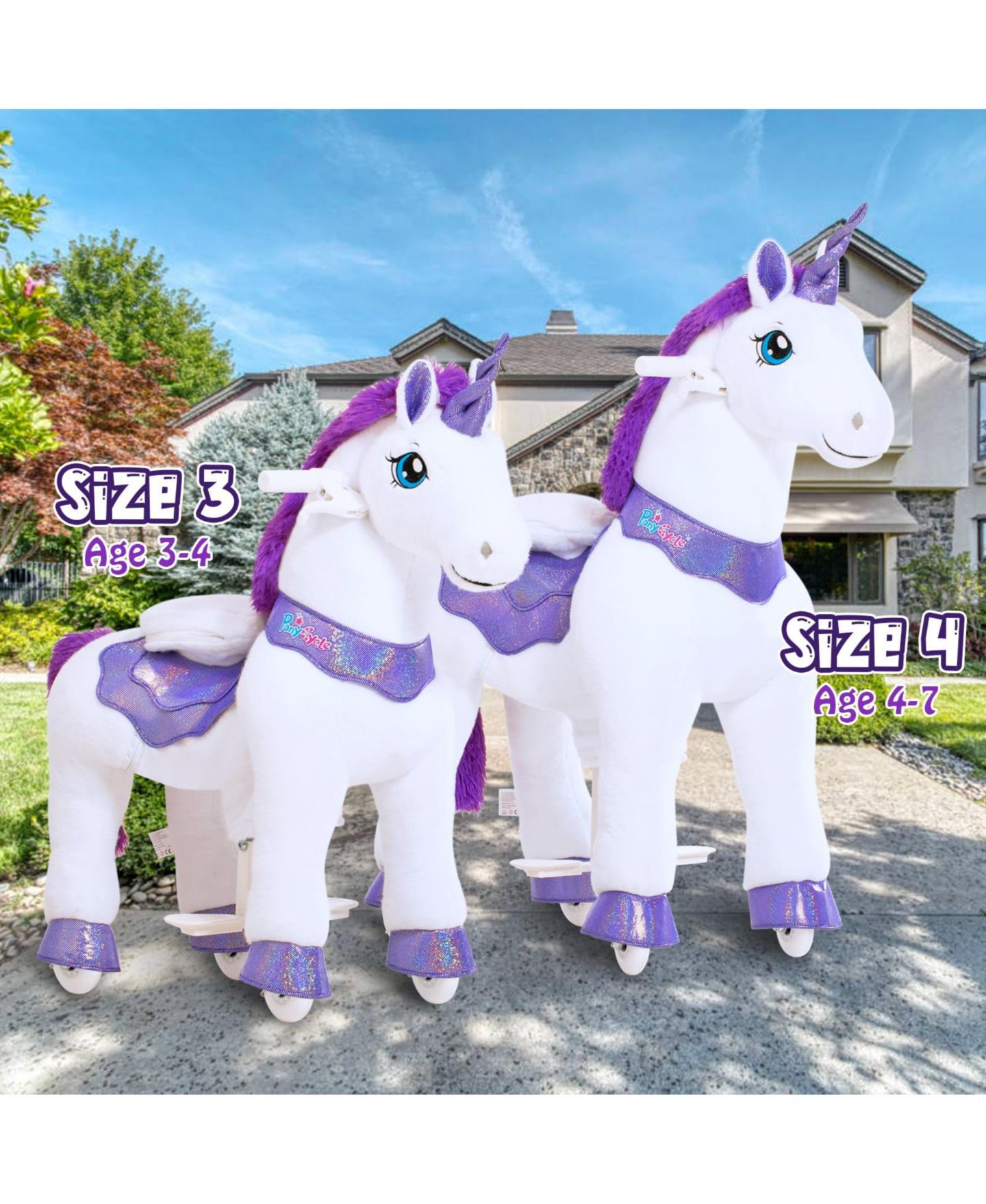 Детская игрушка PonyCycle Model E Ride-On Unicorn Toy, Ages 4-7, цвет: Фиолетовый — фото 9