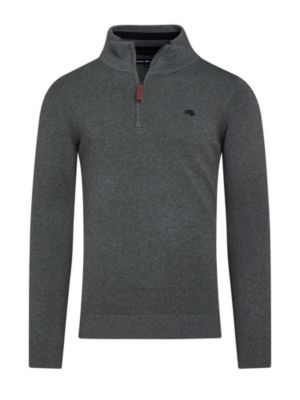 Men's Quarter Zip Cotton/Cashmere Knit