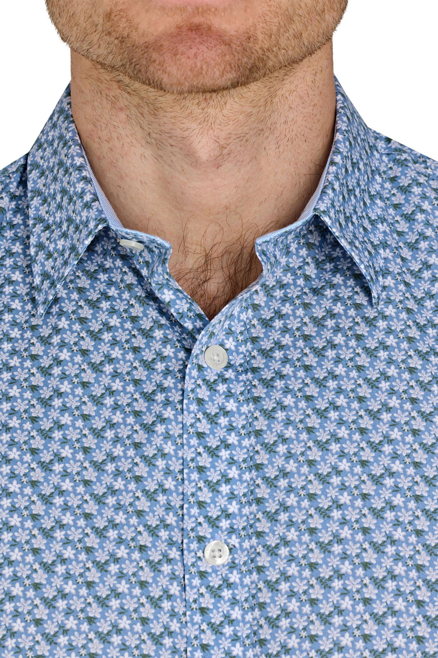 Мужская рубашка Raging Bull Short Sleeve Cotton Poplin, цвет: Синий — фото 3