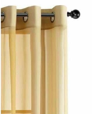 Basic Home Grommet Top Sheer Single Window Curtain - 52 in. W x 45 in. L, Spice