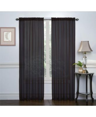 Basic 2 Pack Sheer Voile Home Window Curtains - 52 in. W x 84 in. L