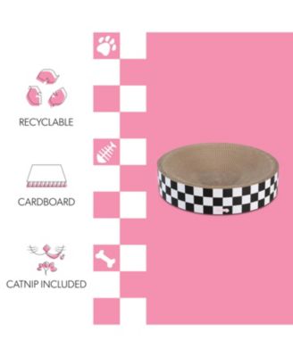 Nelson 20.13" Modern Cardboard Round Bowl Cat Scratcher with Catnip