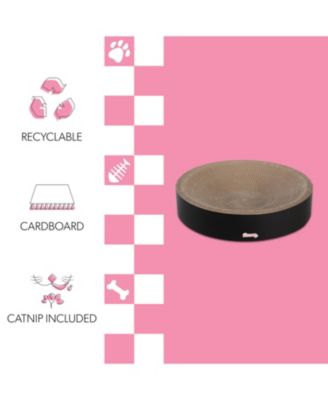 Nelson 20.13" Modern Cardboard Round Bowl Cat Scratcher with Catnip