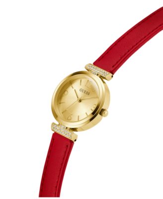 Women's Red Gold Tone Analog Watch, 28mm