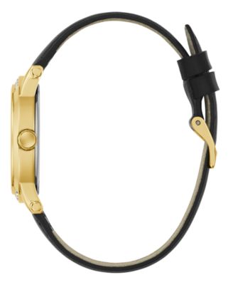 Women's Black Gold Tone Analog Watch, 36mm