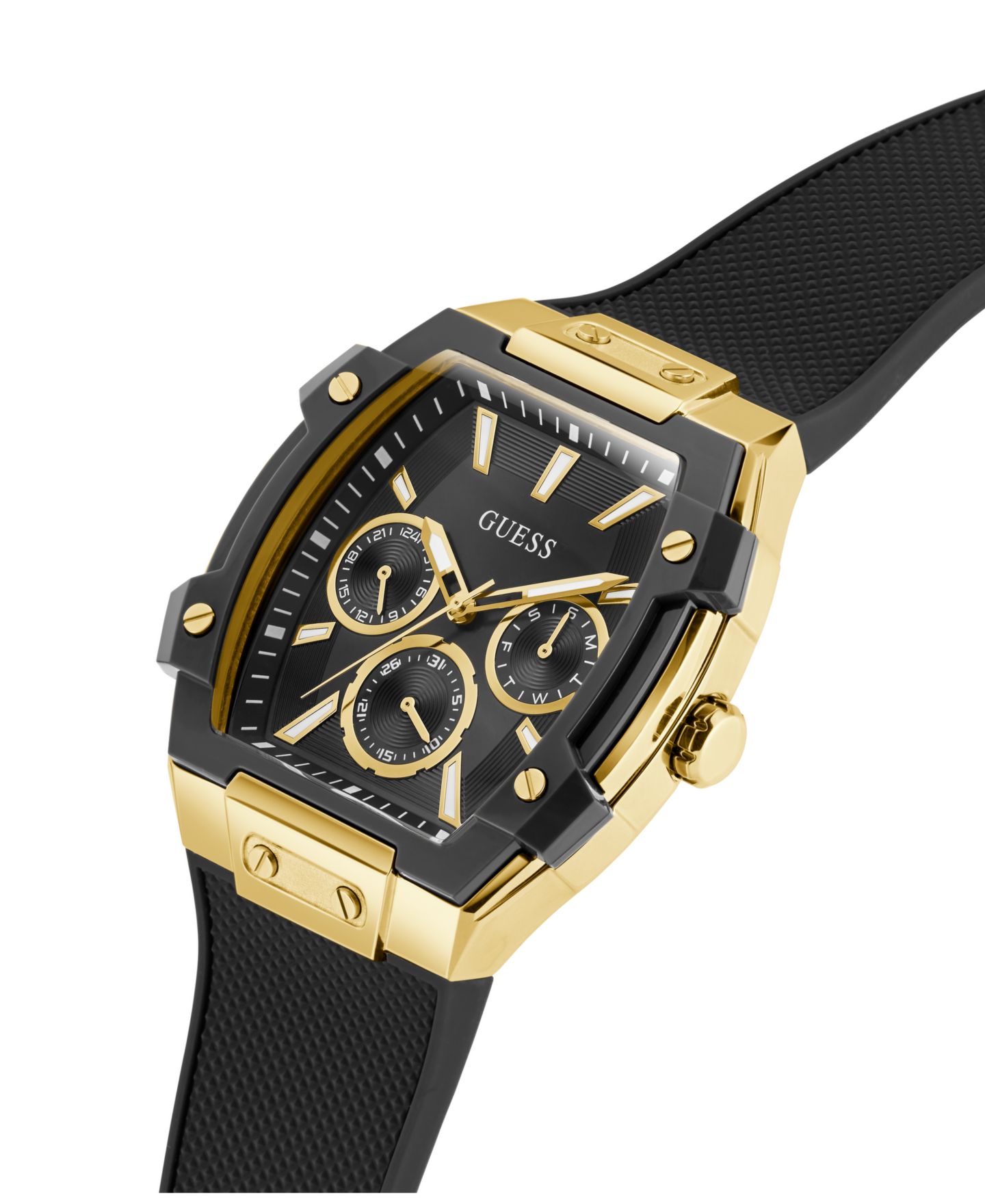 Мужские часы GUESS Black Gold Tone Multi-function Watch, 44mm — фото 5