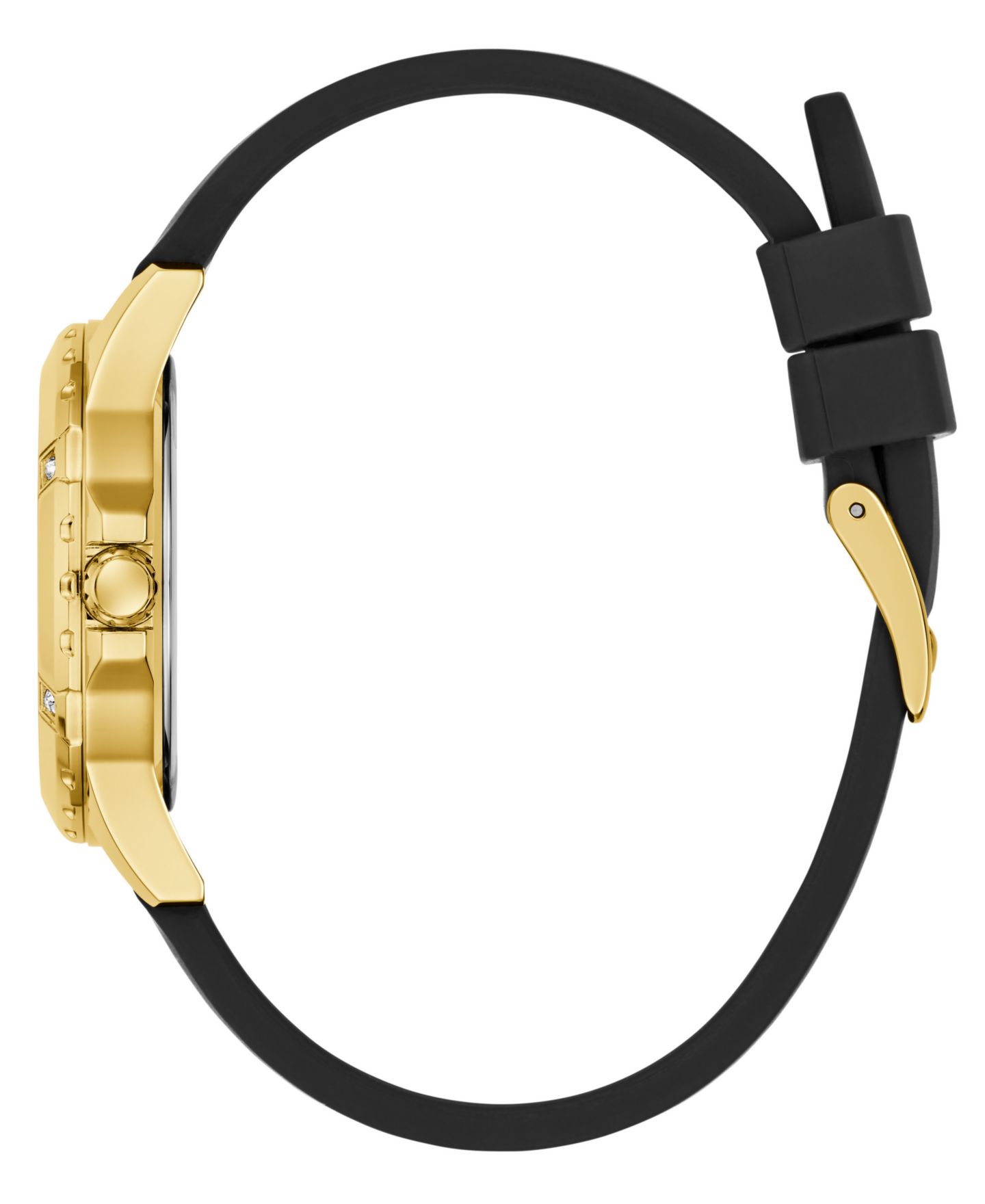 Женские часы GUESS Black Gold Tone Analog Watch, 35mm — фото 5