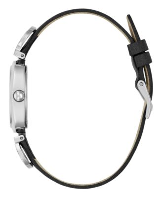 Women's Black Silver Tone Analog Watch, 28mm