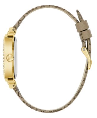 Women's Beige Gold Tone Analog Watch, 32mm