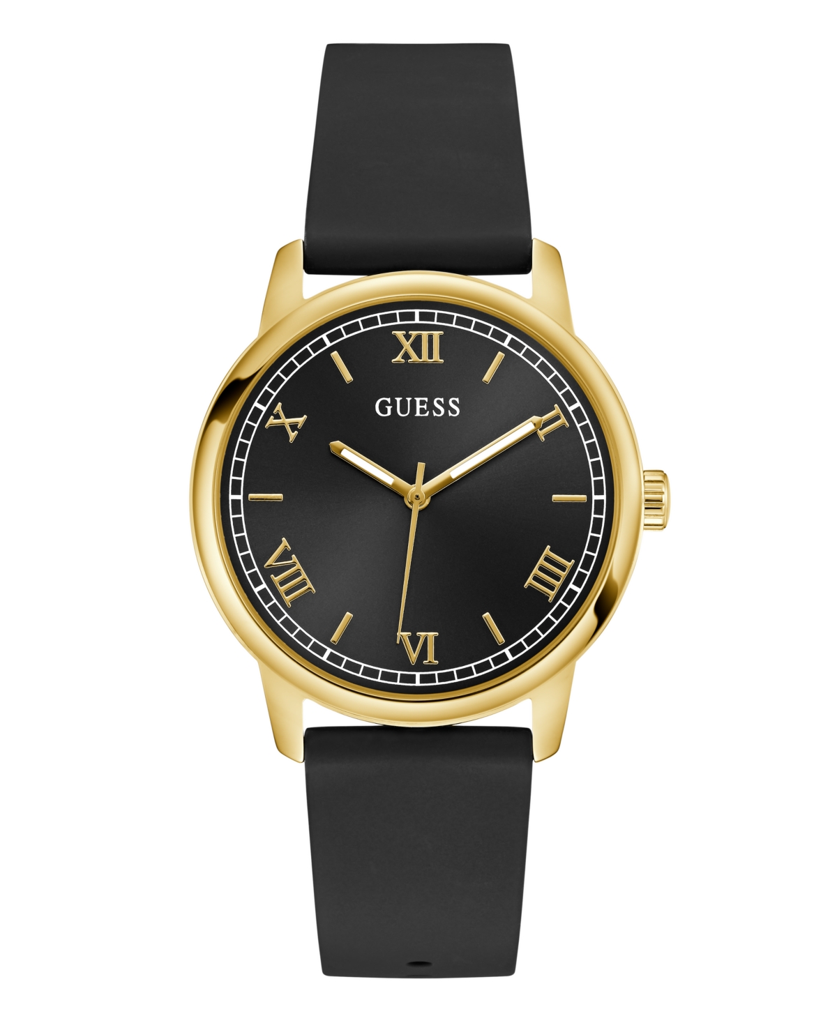Guess Men's Black Gold Tone Analog Watch, 40mm In Gold