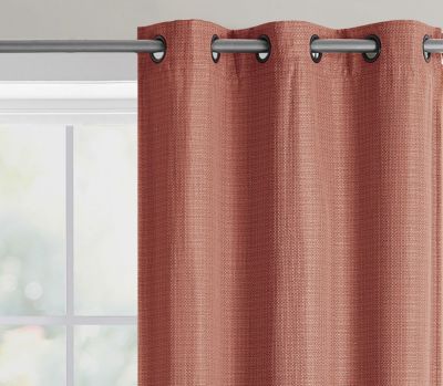 Modern Living 2 Pack Textured Woven Light Filtering Grommet Top Window Curtain Panels - in. Long