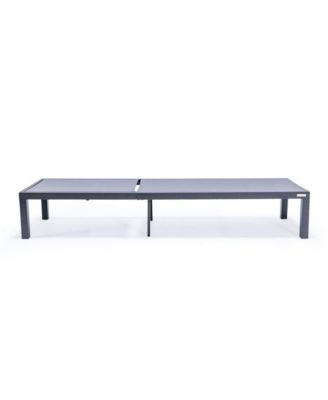 Marlin Patio Chaise Lounge Chair With Black Aluminum Frame, Set of 2