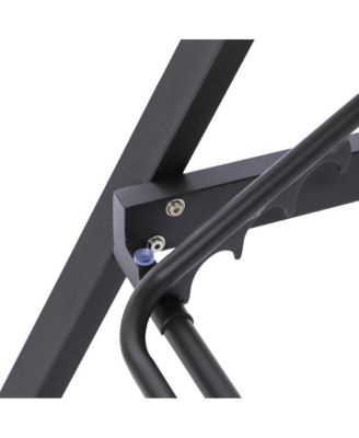 Marlin Patio Chaise Lounge Chair With Armrests in Black Aluminum Frame