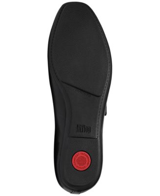 Women's Delicato Crystal-Buckle Metallic-Leather Mary Jane Flats