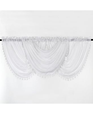 Living Textured Crepe Sheer Single Window Curtain Treatments And Valances