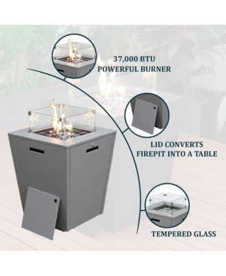 Grey Aluminum Outdoor Patio Chaise Lounge Chair With Arms