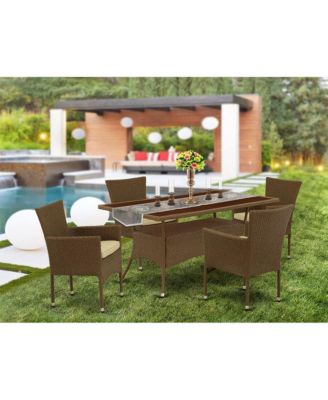 Wicker Patio Set Brow