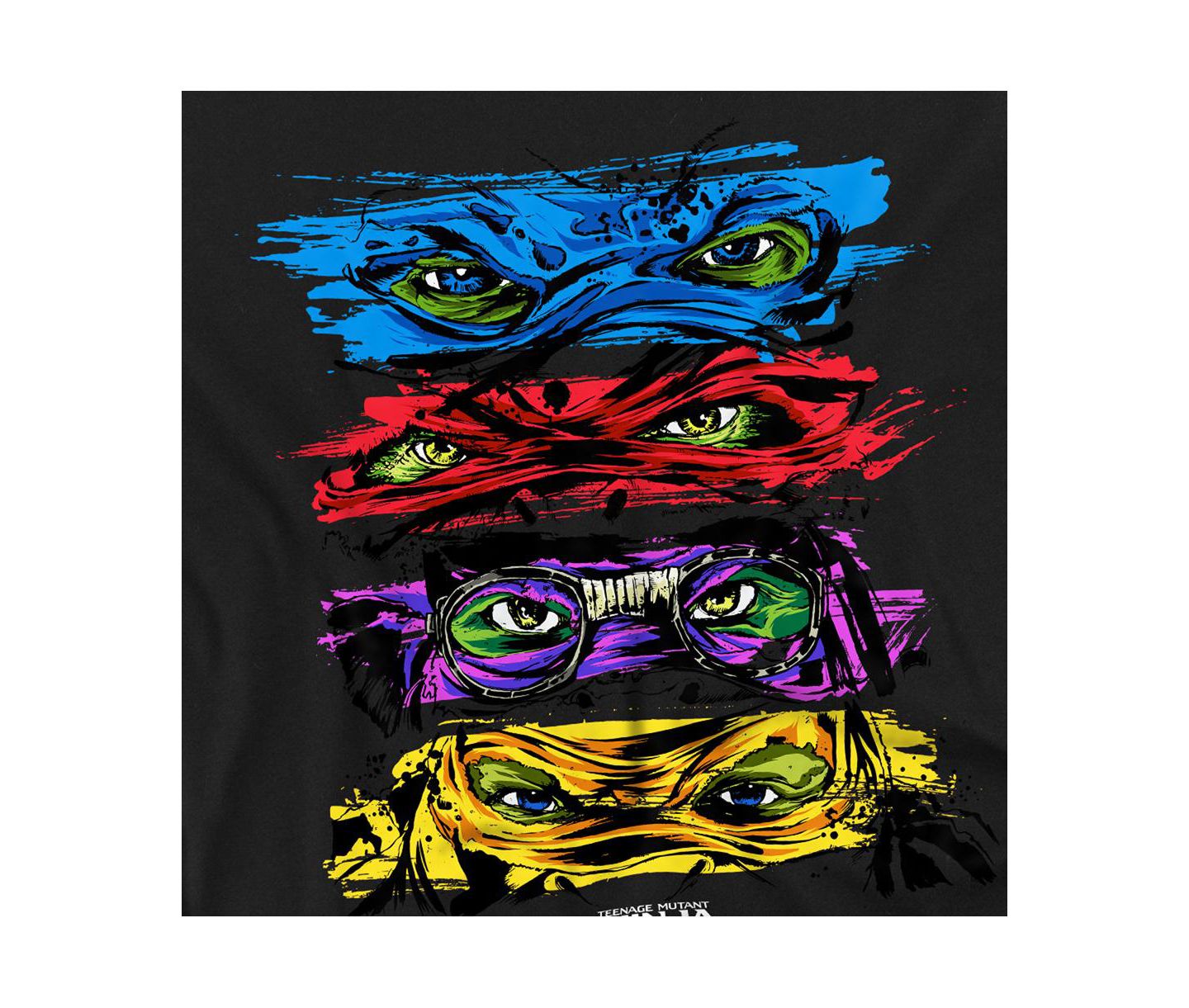 Мужская футболка Teenage Mutant Ninja Turtles Out Of The Shadows Group Stacked Masks, цвет: Чёрный — фото 3