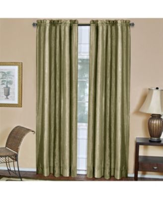 Ombre Crushed Satin Sheer Single Window Curtains & Valances - 50 in. W x 84 in. L, Sage