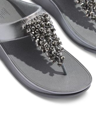 Women's Rumba Iridescent Beaded Toe-Post Sandals