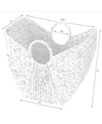 Vintiquewise Large Wicker Laundry Basket with Round Handles