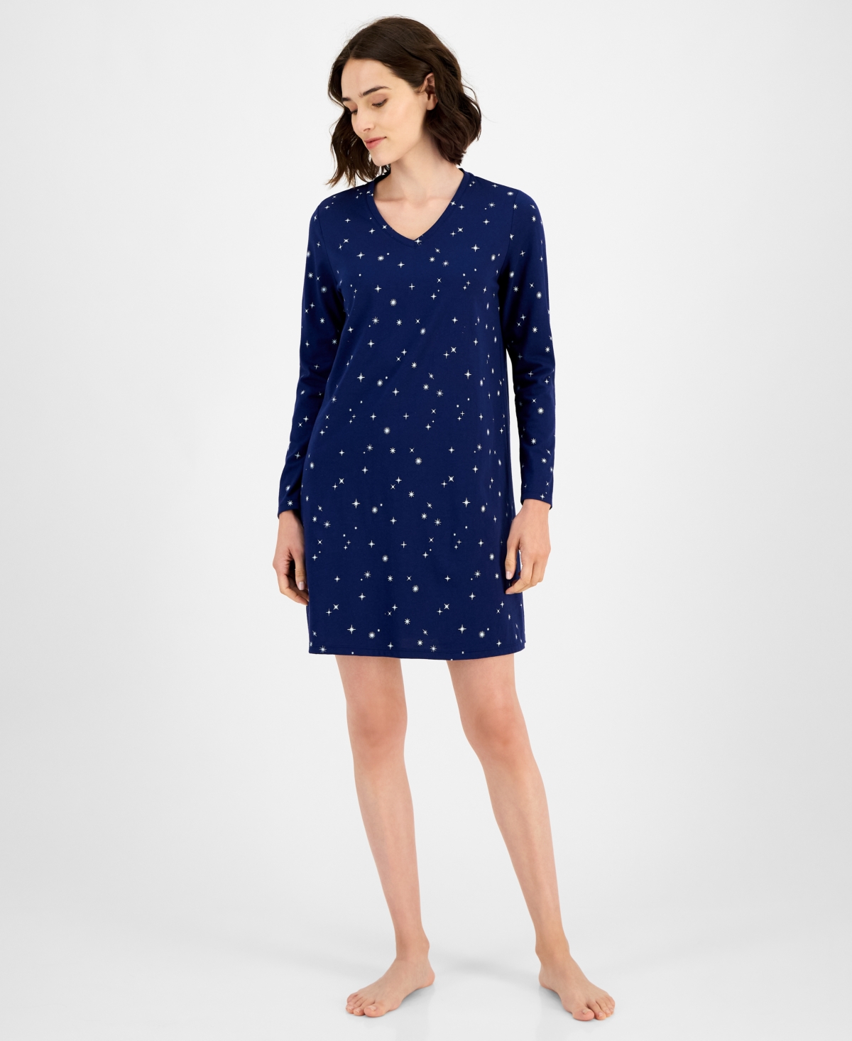 Charter Club Women's Printed Jersey Sleepshirt