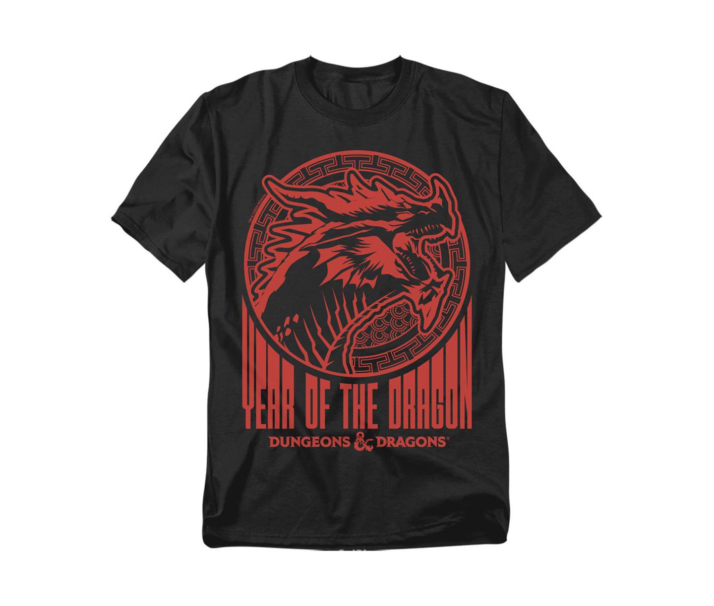 Мужская футболка D&D Big & Tall Dungeons And Dragons Year Of The Dragon Street Red, цвет: Чёрный — фото 1