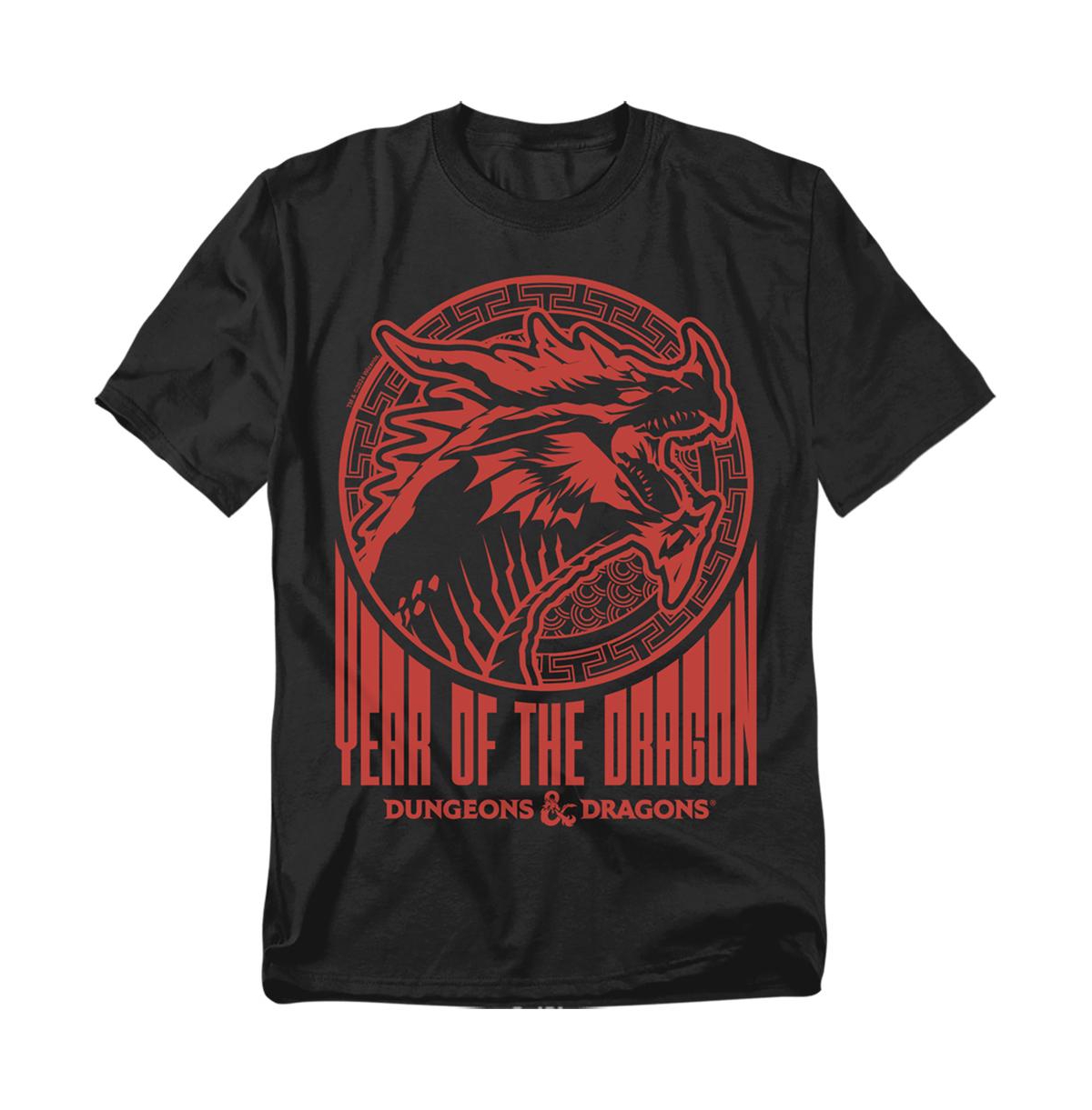 Men's Dungeons And Dragons Year Of The Dragon Street Red T-Shirt - Black