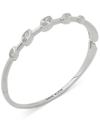 Anne Klein - Navette Cubic Zirconia Hinge Bracelet