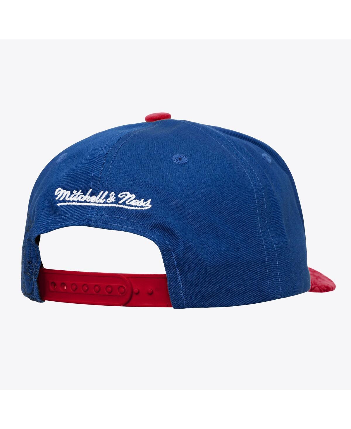 Mitchell & Ness Men's Blue/red Washington Capitals May Flowers Pro Crown Adjustable Hat In Multi