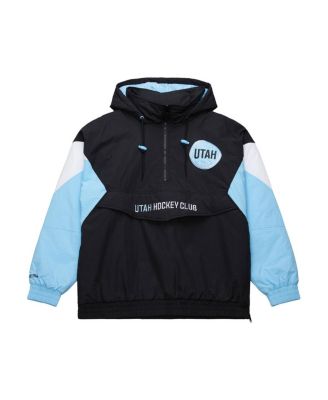 Men's Black Utah Mammoth Retro Anorak Half-Zip Jacket