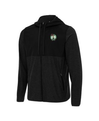 Antigua - Men's Black Boston Celtics Sway Full-Zip Hoodie Jacket