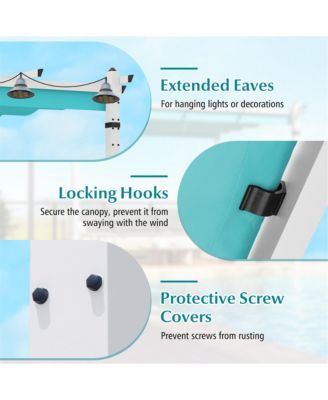 12' x 10' Outdoor Pergola w/ Retractable Canopy Aluminum Frame Anchors Patio