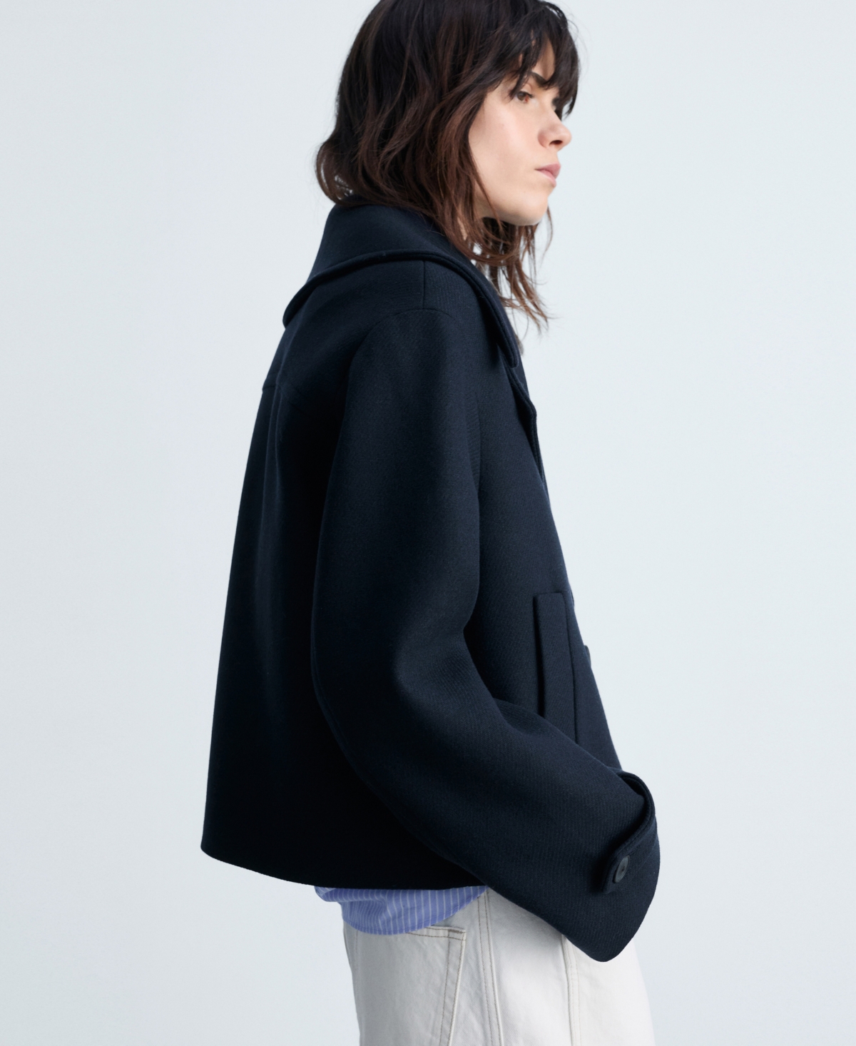 Mango Women's Maxi Lapels Wool-blend Jacket In Blue