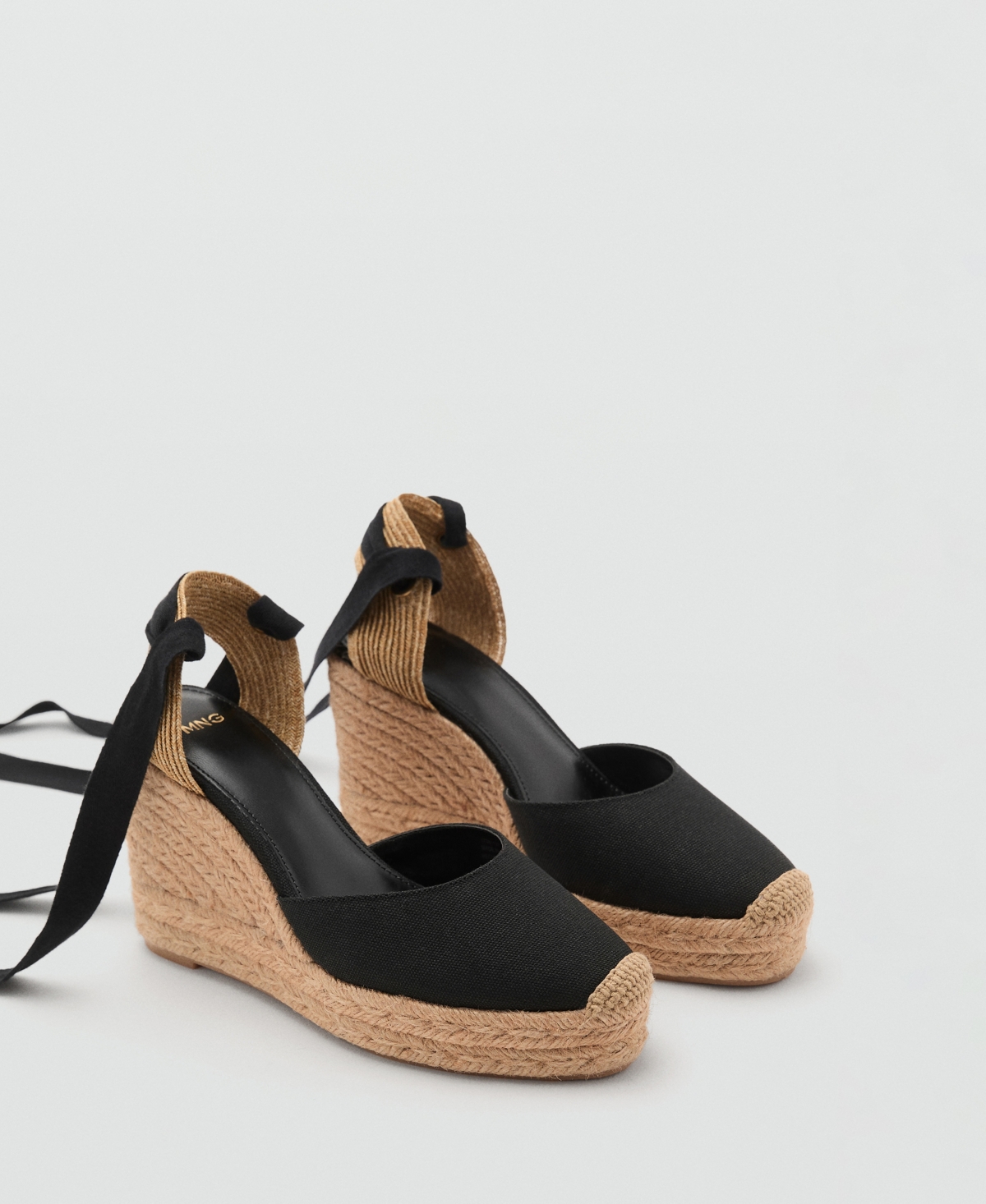 Women's Combined Tied Wedges - Ecru