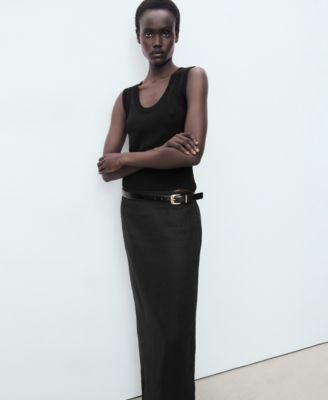 Women's Linen Pencil Skirt