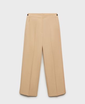 MANGO - Women's Straight-Cut Crop Pants