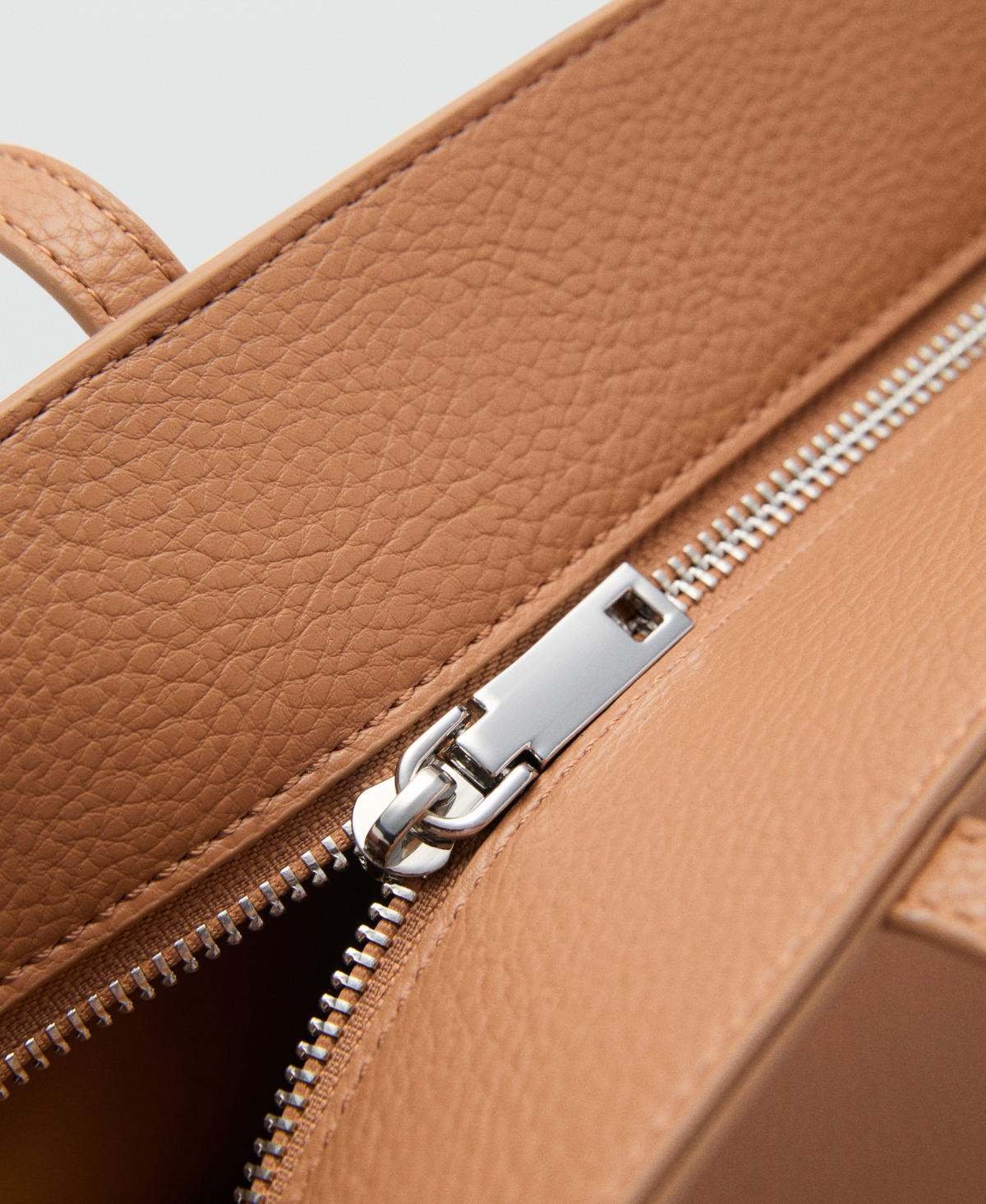 Mango Women's Double Handle Shopper Bag In Brown
