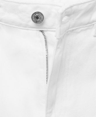 Women's Turned-Up Hem Wide Leg Cropped Jeans