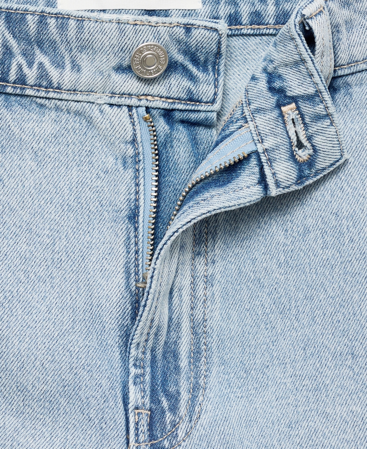 Mango Women's Straight-fit Mid-rise Denim Jorts In Blue