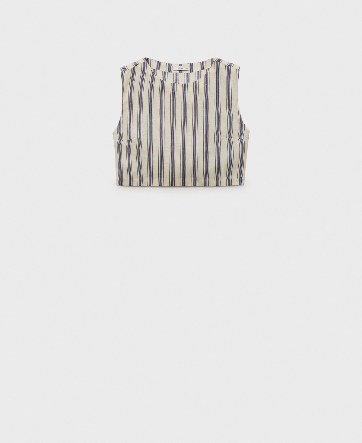 Women's Striped Linen Top - Ecru