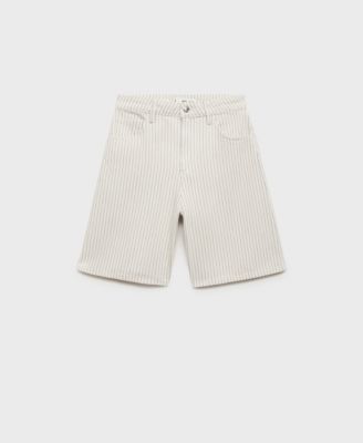 MANGO - Women's High-Waist Straight-Fit Denim Shorts
