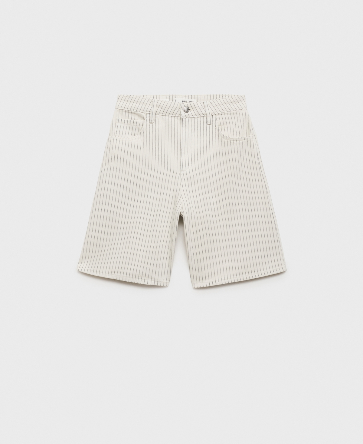 Women's High-Waist Straight-Fit Denim Shorts - Off White