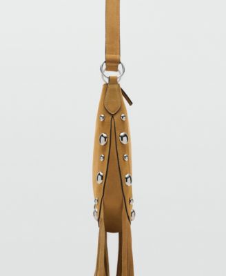 Women's Fringes and Stud Details Suede Bag