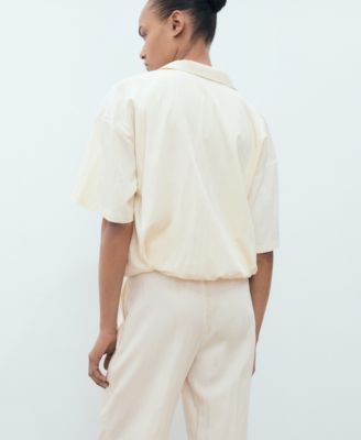 Women's Crop Puffed Shirt