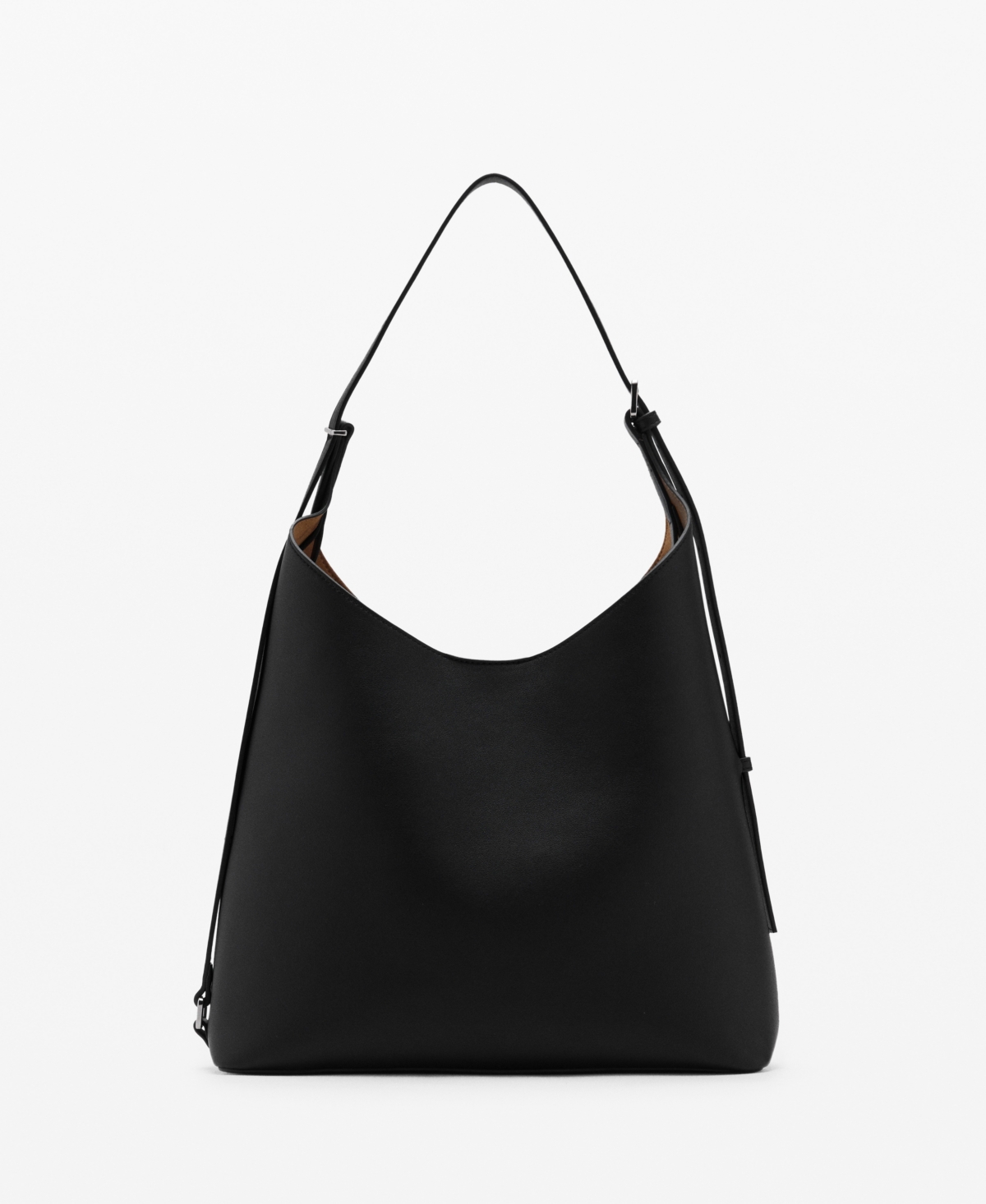Women's Buckle Shopper Bag - Black